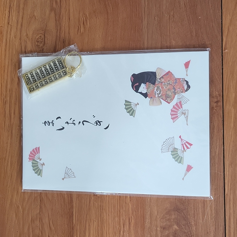 Vintage stationary l key ring l key chain